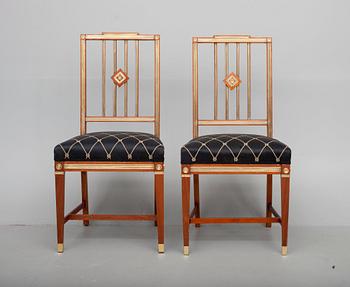 A PAIR OF RUSSIAN CHAIRS.