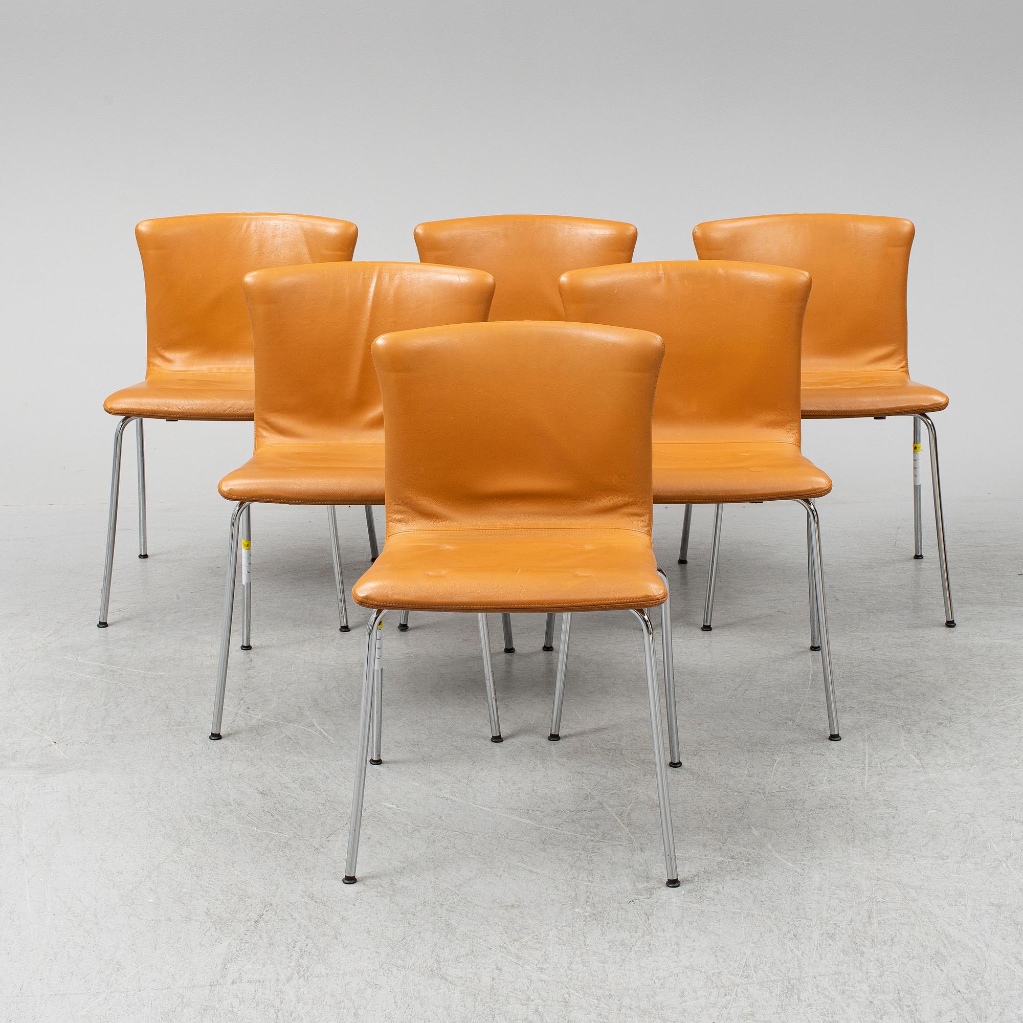 A set of six Cirene chairs, De Padova.