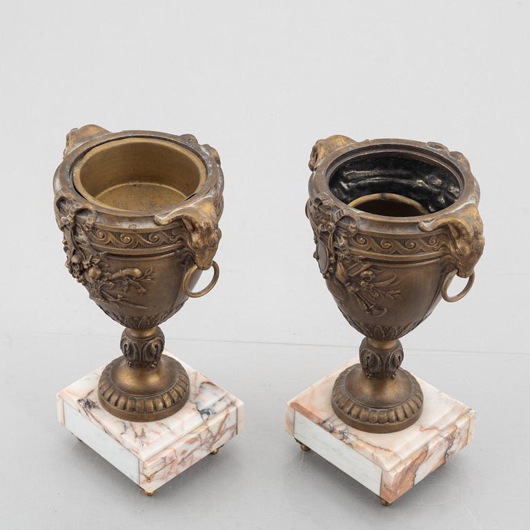 A pair of potpourri urns, France, around 1900.