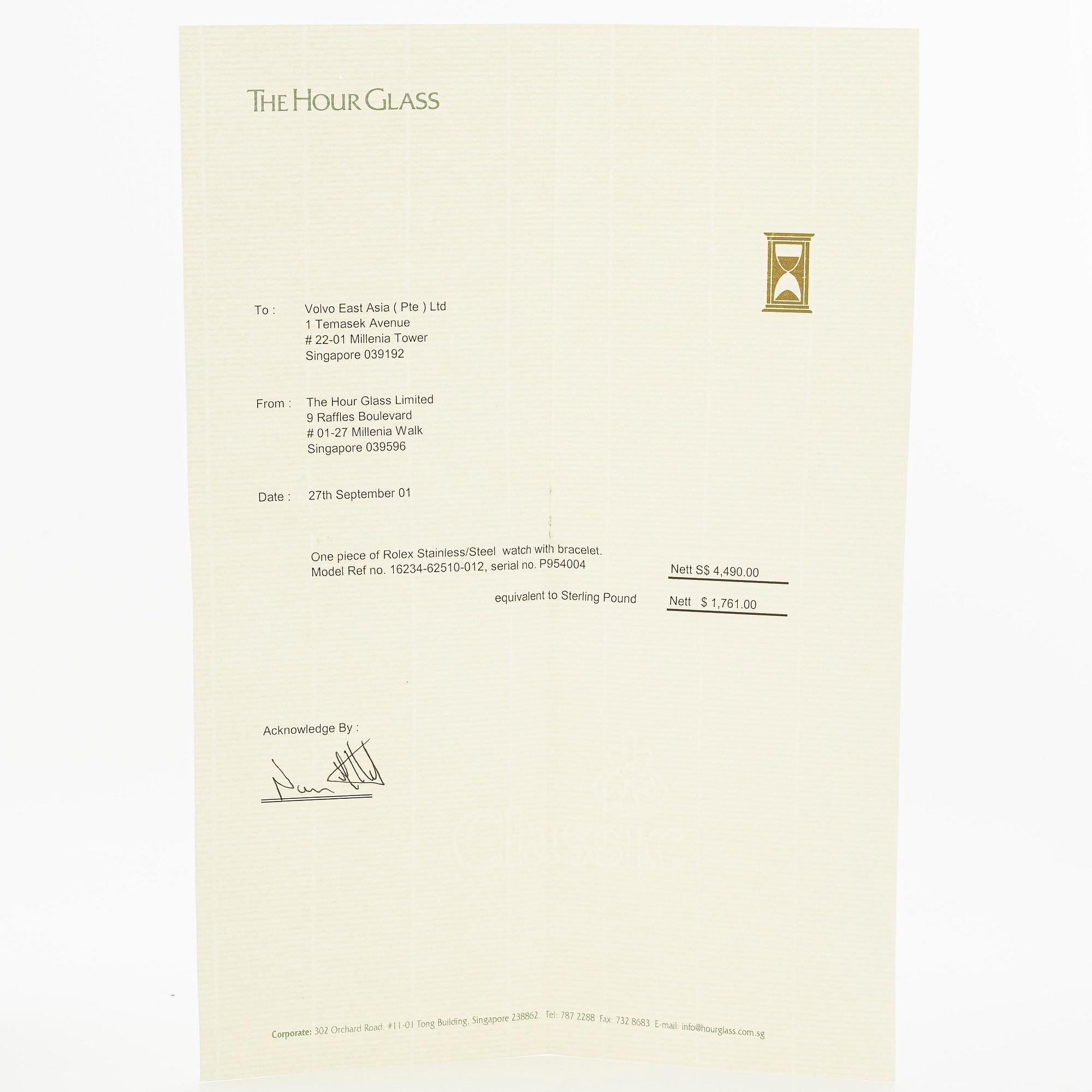 Rolex, Datejust, "Volvo", ca 2001.