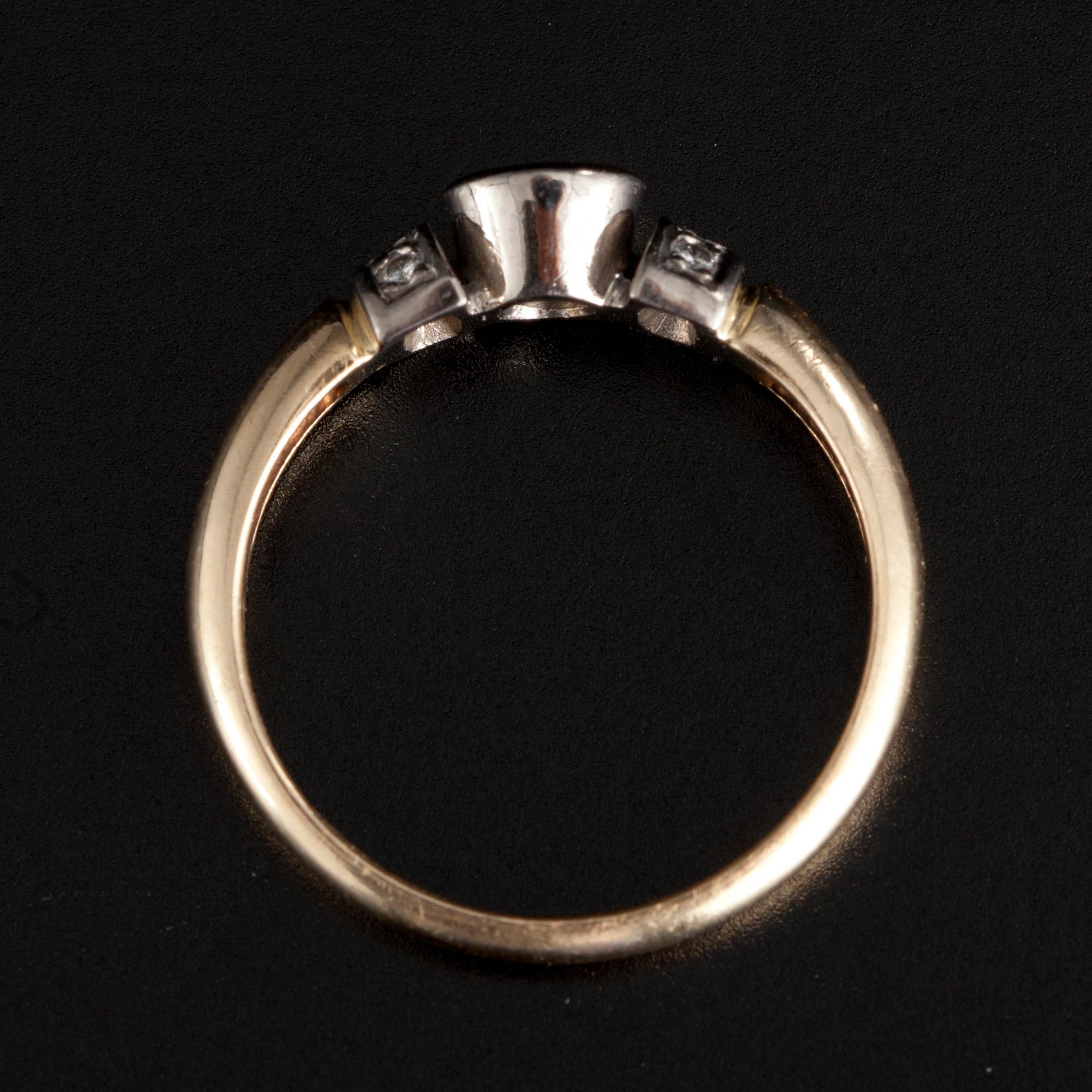 RING, 14K guld/vitguld. Briljantslipade diamanter ca 0.10 ct. Finland 1996. Vikt 3,0 g.