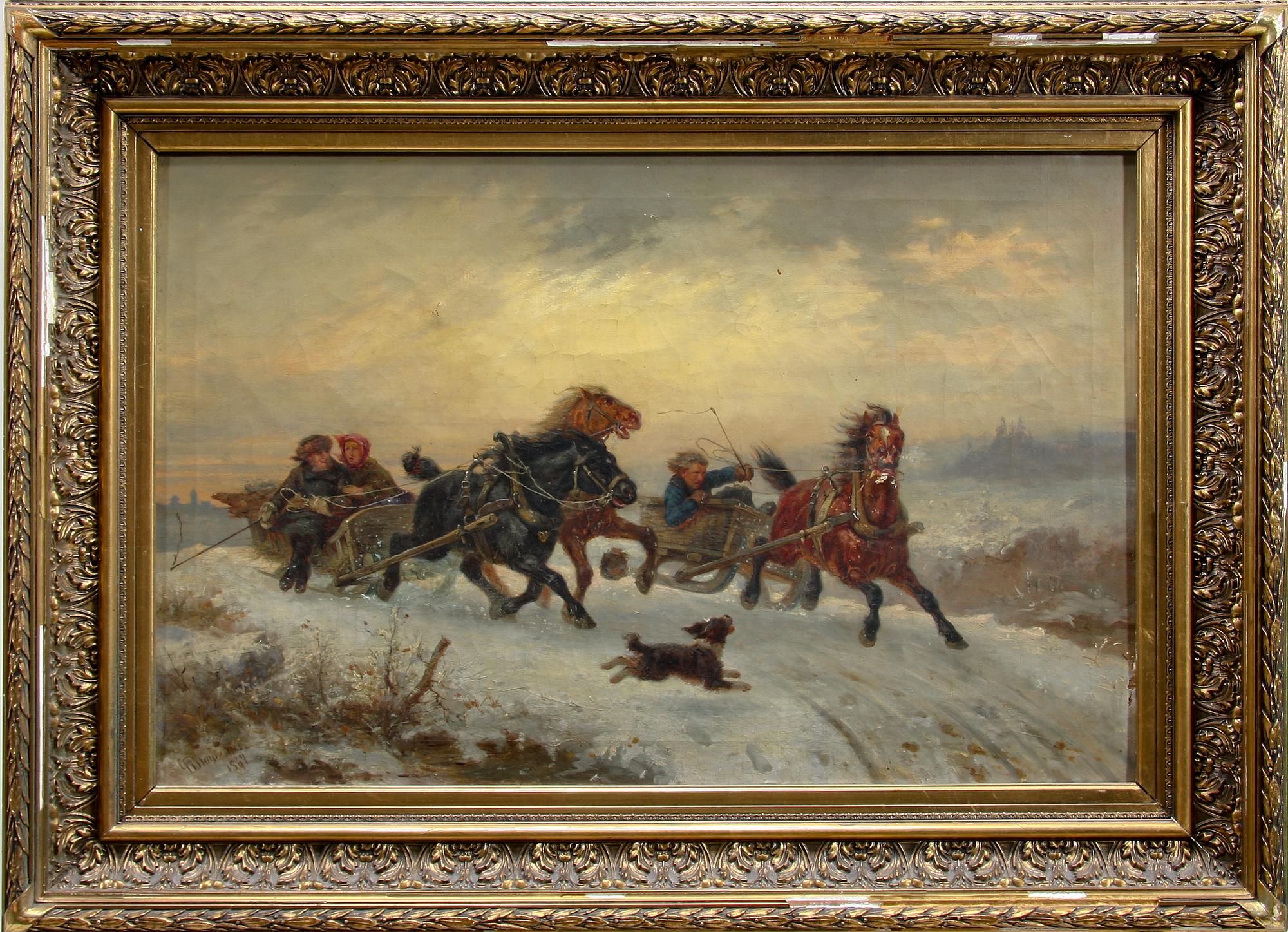 GUSTAF BRANDELIUS, olja på duk, sign o dat 1884.