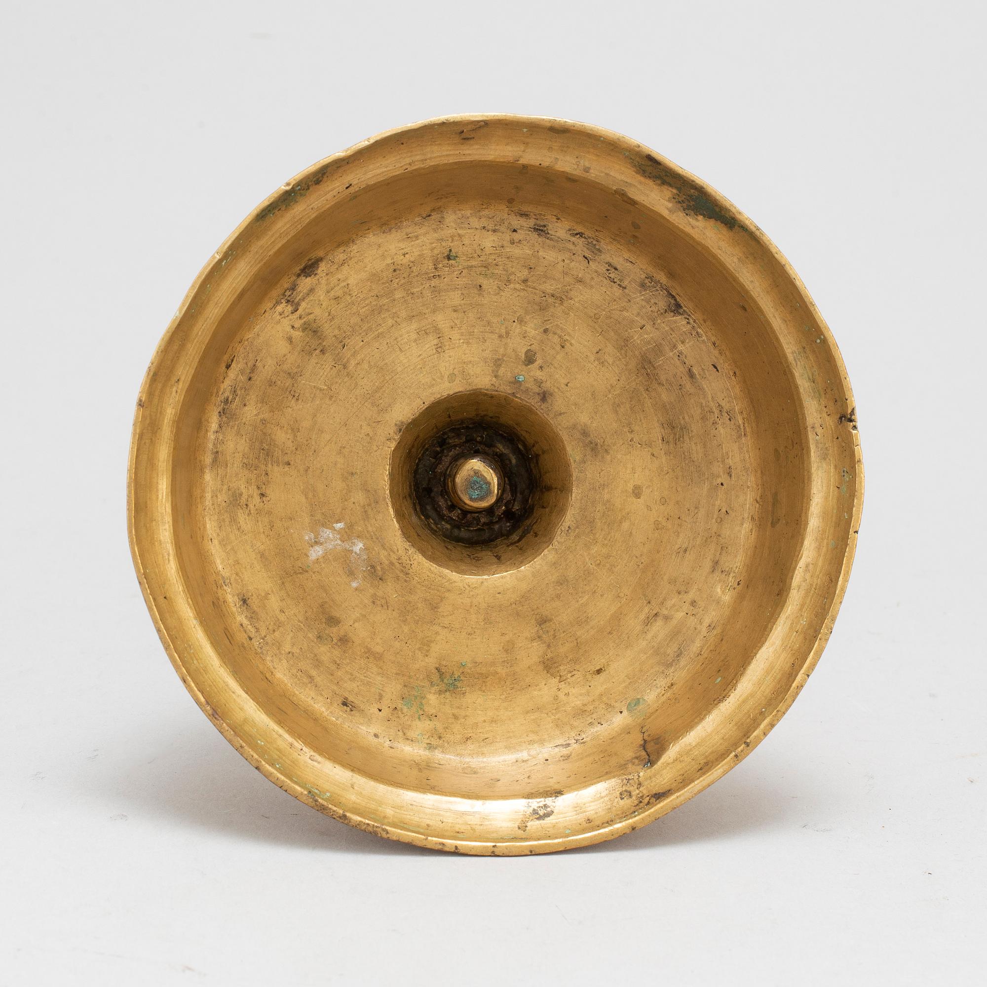 LJUSSTAKE, brons, 1600-tal.