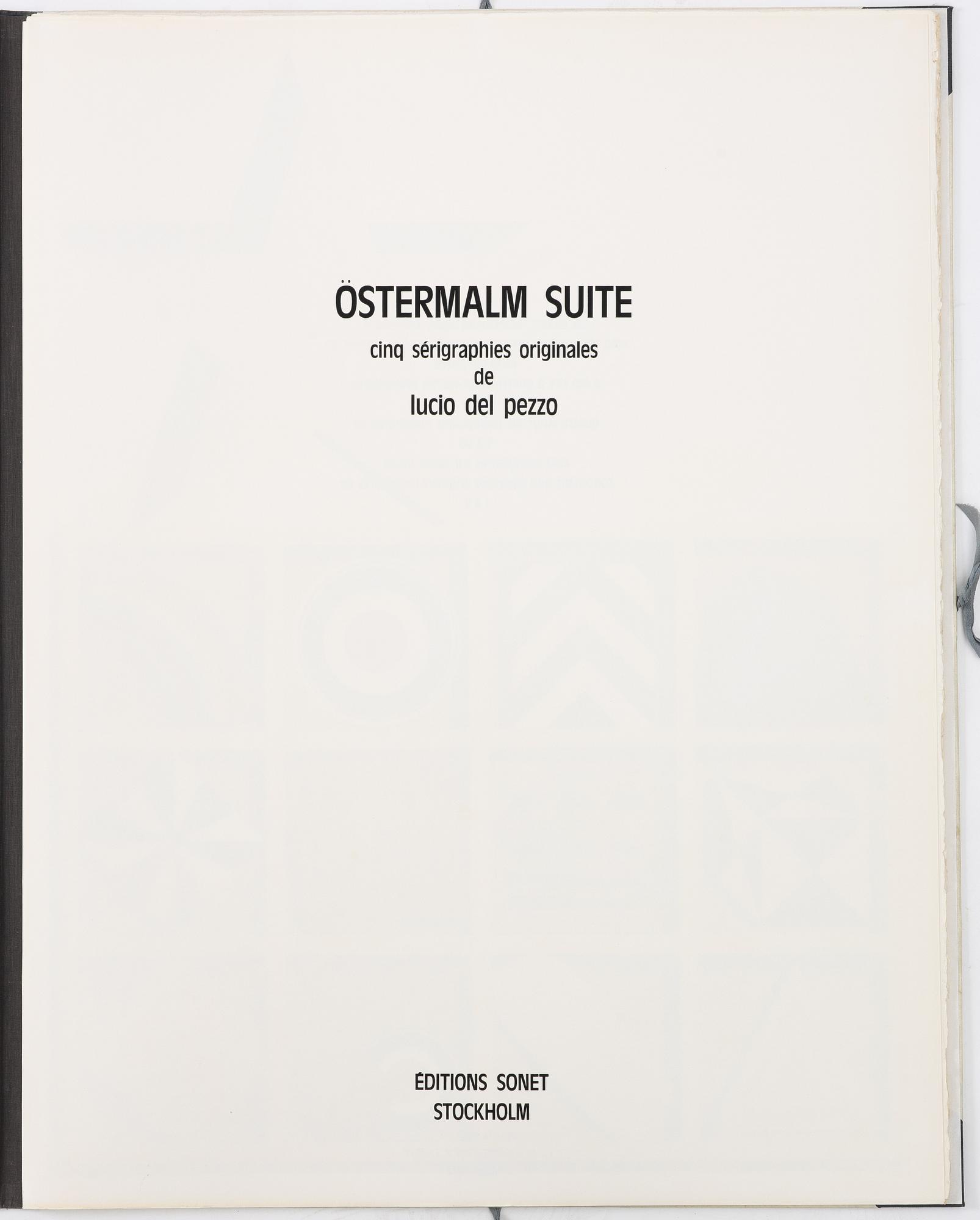 Lucio del Pezzo, "Östermalm Suite".