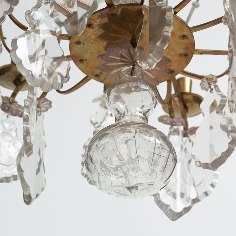 LJUSKRONA, för sex ljus, rokokostil, 1800-talets slut.