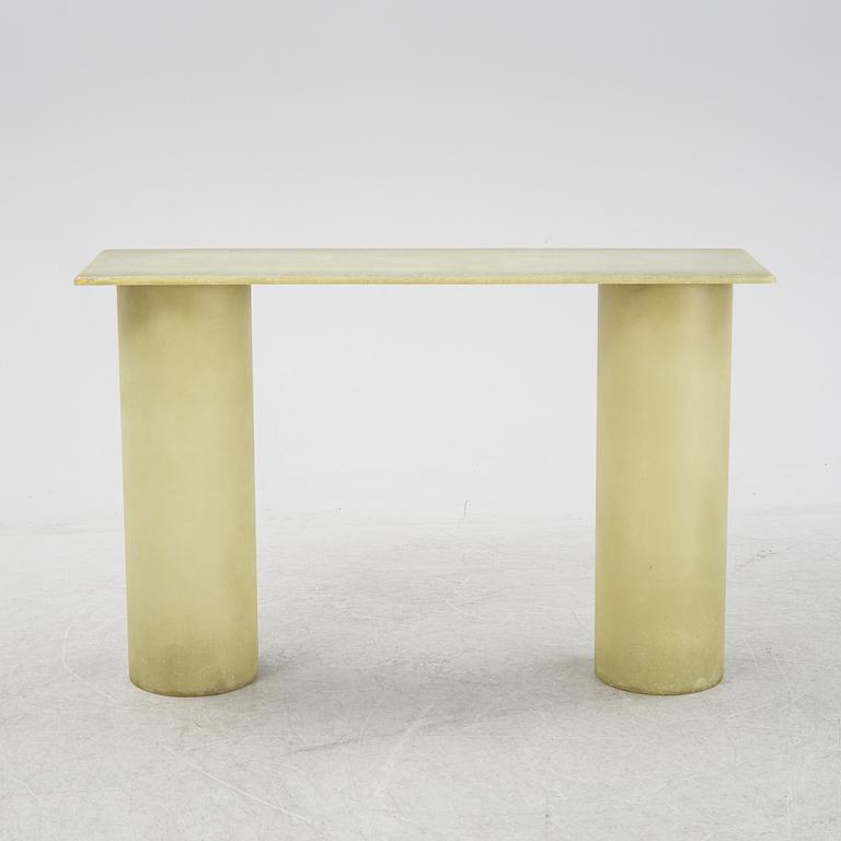 A fibreglass console table from the second half of the 20th century.