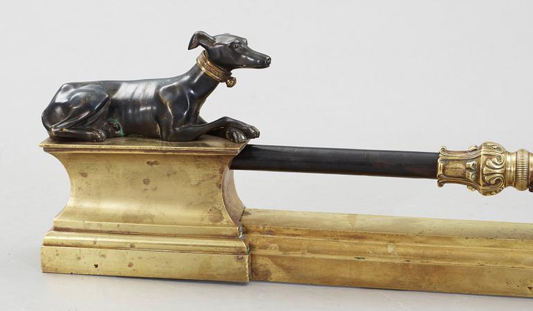 A pair of French 19th century fire dogs.