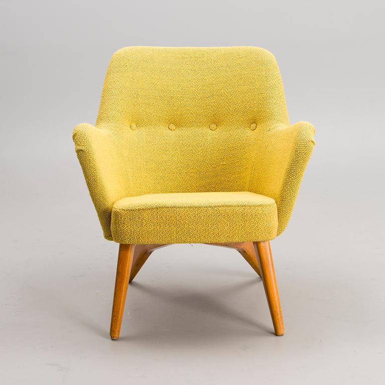 CARL GUSTAF HIORT AF ORNÄS, fåtölj,  "Pedro", tillverkare Hiort Tuote Puunveisto Oy - Träsnideri Ab, 1900-talets mitt.