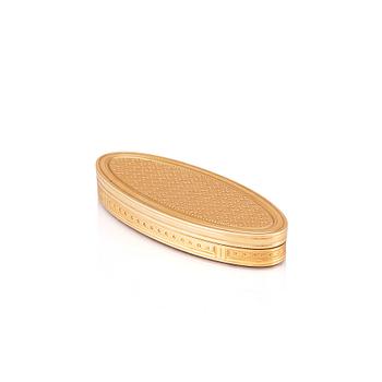 298. A French 18 K gold box, assay master Jean-François Kalendrin, Paris 1789-1791.