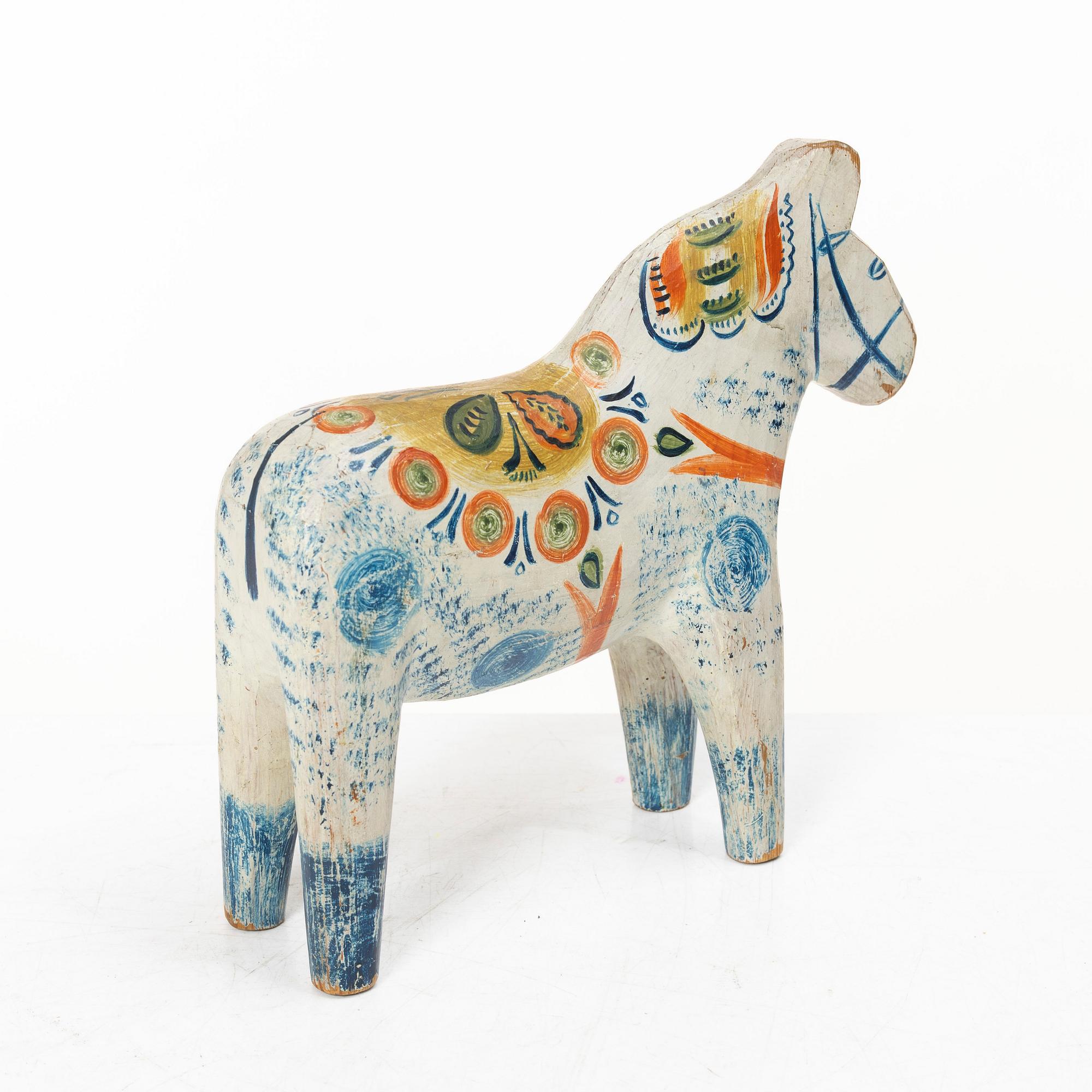 Dalahäst, allmoge, tillskriven Erik Svensk, Bergkarlås, 1920-tal.