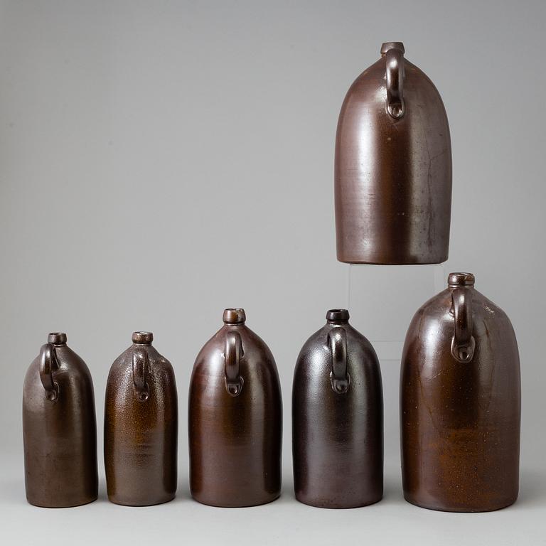 KRUS, sex st, stengods, Höganäs, 1800-/1900-tal.