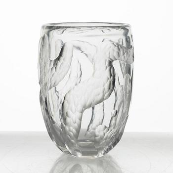 Sven Erik Skawonius, vas, slipat klarglas, Kosta 1940-tal.