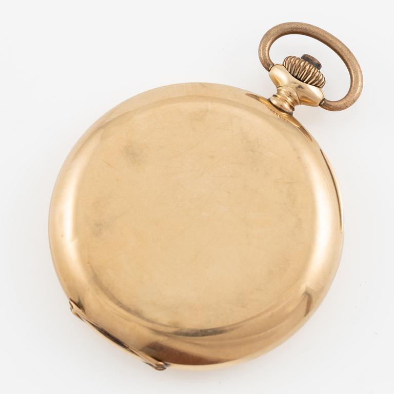 Pocket watch, 14K gold, hunter, Andreas Svensson Malmö, Boliden Gold, 50.5 mm.