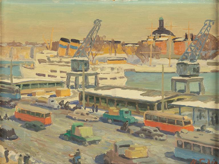 NILS TYDÉN, olja på pannå, signerad.