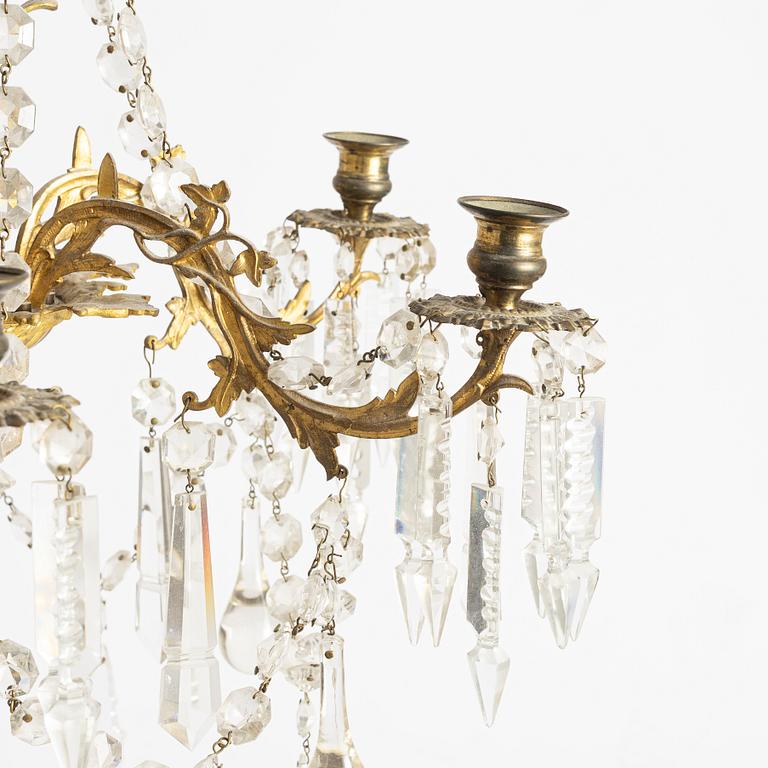 Chandelier, Oscarian, circa 1900.