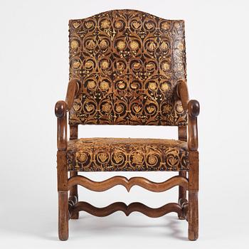 A Baroque armchair, circa 1700.