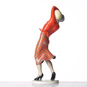 Helen König Scavini, figurin "Colpo di vento", n. 363, Lenci, Italien 1930-tal.