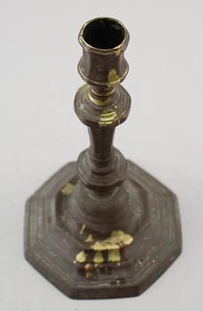 LJUSSTAKE, mässing, barock, 1700-tal.