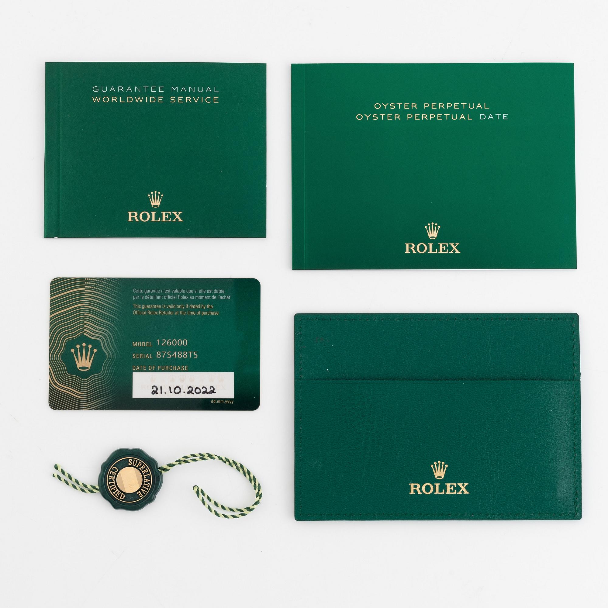 Rolex, Oyster Perpetual 36, "Tiffany Dial", ca 2022.
