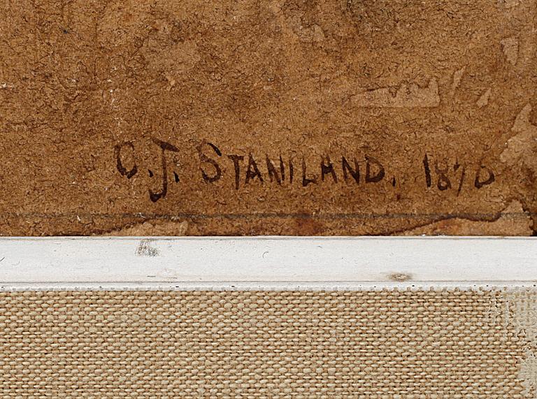 CHARLES JOSEPH STANILAND, gouache på kartong, sign o dat 1870.