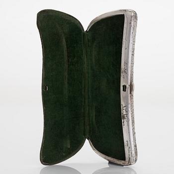 A silver cigar box and glasses case, Norway and Finland, first half and mid-20th century.