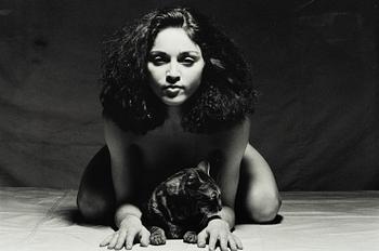 Martin Hugo Maximillian Schrieber, "Madonna and Hugo, my cat... playning Spinx..." 1979.