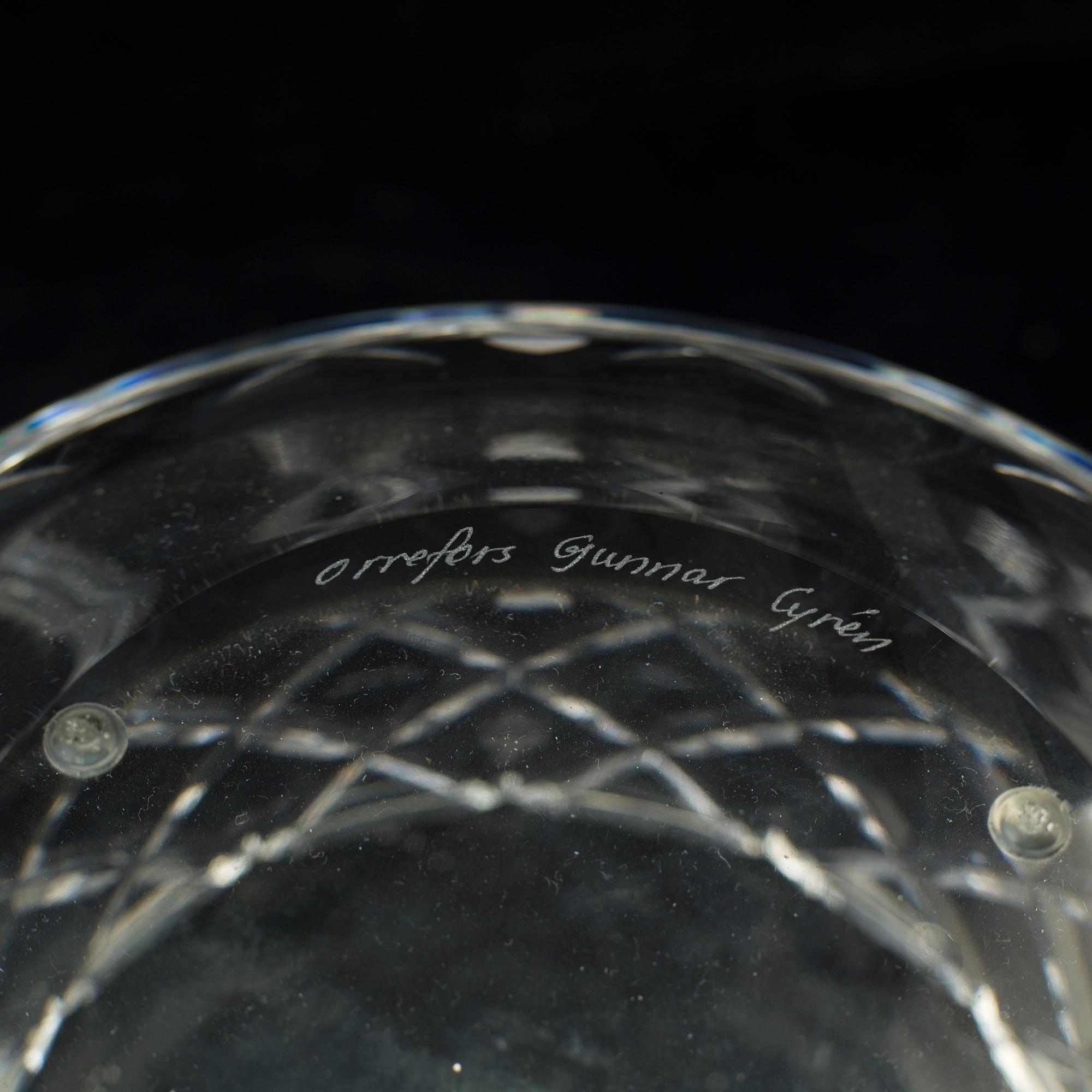GUNNAR CYRÉN, a 'Sofiero' glass bowl from Orrefors.