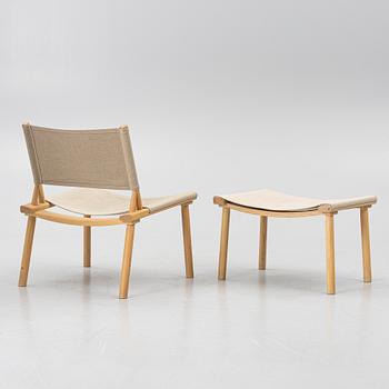 Jasper Morrison & Wataru Kumano, fåtölj med fotpall, "December Chair" Nikari, Finland.