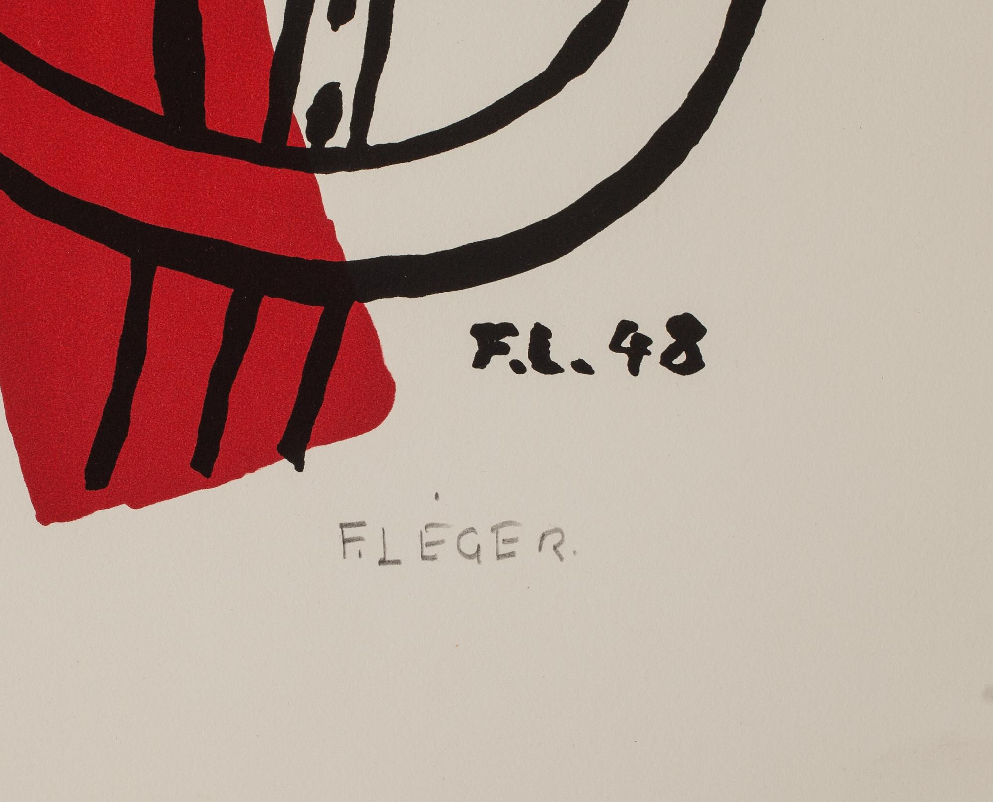 FERNAND LÉGER, efter, färglitografi. Numrerad 84/150, monogramsignerad i trycket.