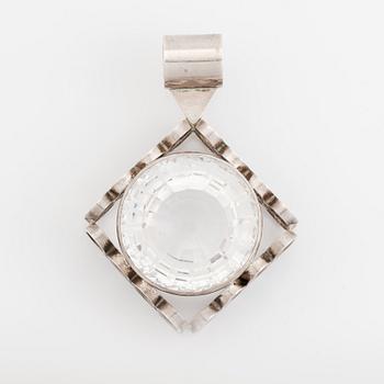 Cecilia Johansson, sterling silver and rock crystal pendant.