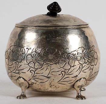 SOCKERSKÅL, silver. 1900-tal. Tot vikt 380 gram.