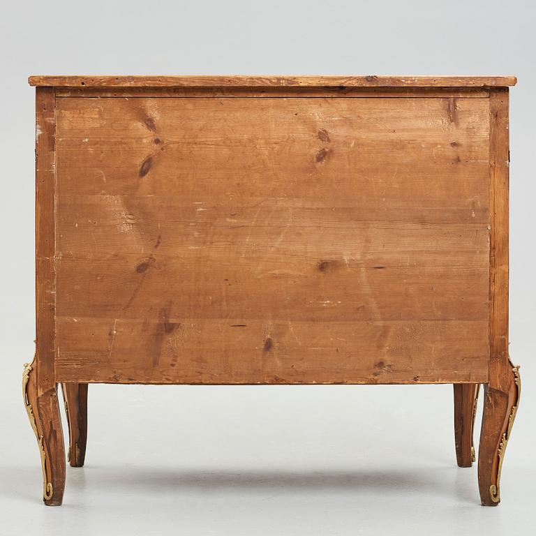 JÖNS EFVERBERG'S MASTERPIECE, Stockholm 1775, Gustavian commode.