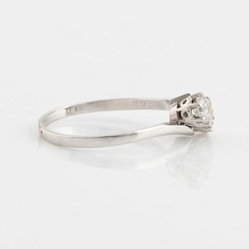 White gold and brilliant cut diamond ring.