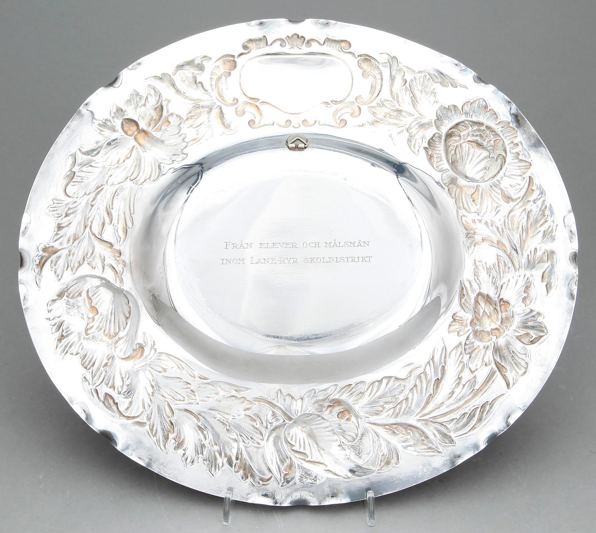 PARTI SILVER, 5 delar, bland annat Guldsmedsaktiebolaget, Stockholm, 1958. Vikt ca 514g.