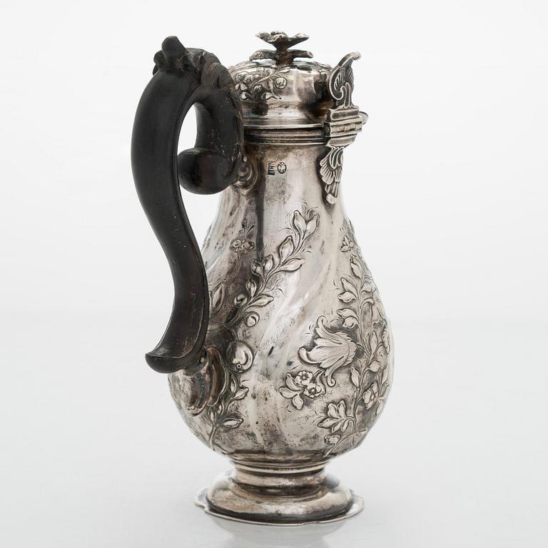 A Viennese silver pot, maker's mark of Josef Carl Klinkosch, Austria 1872-1922.
