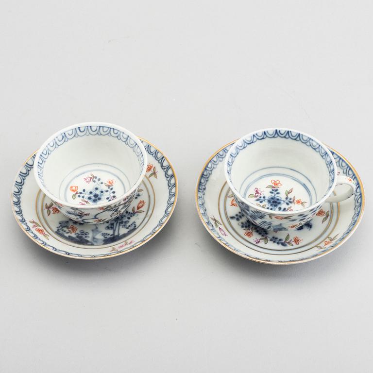 SERVISDELAR, 5 st Meissen tidigt 1800-tal porslin.