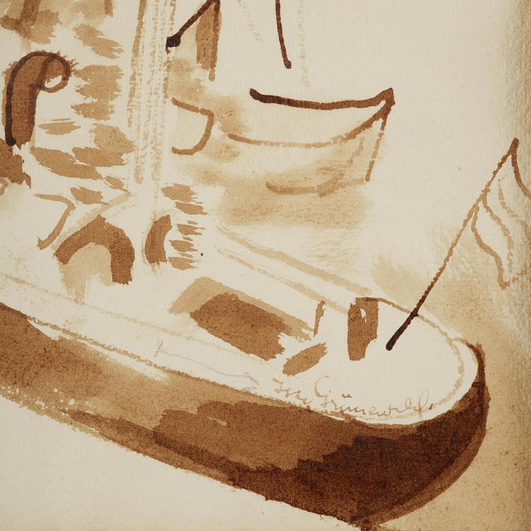 Isaac Grünewald, Motif from Skeppsbron.