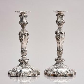 TJ & N Creswick, ljusstakar, ett par, silver, Sheffield, England, 1840.