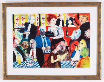 Peter Dahl, lithograph in colors, signed.