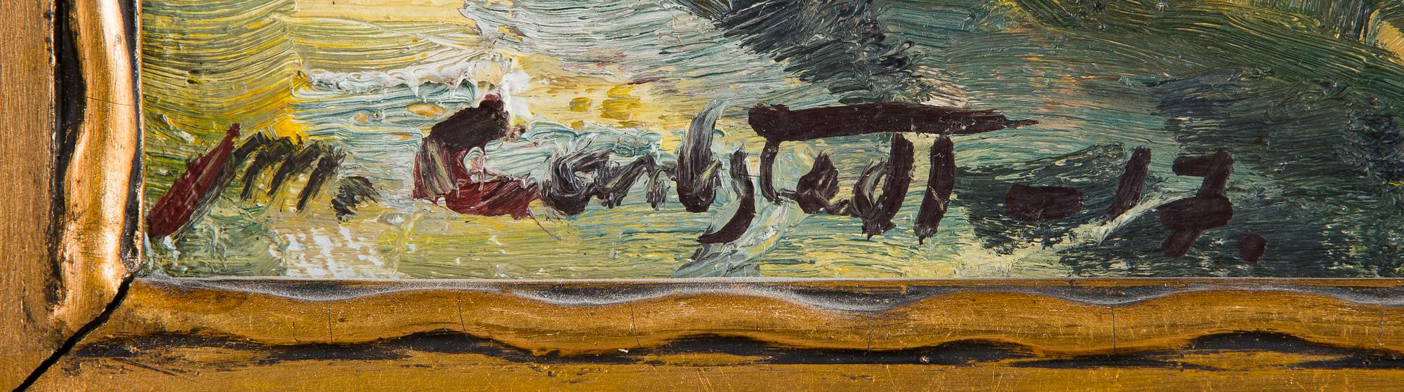 Mikko Carlstedt, Vy med Sääksmäki kyrka.