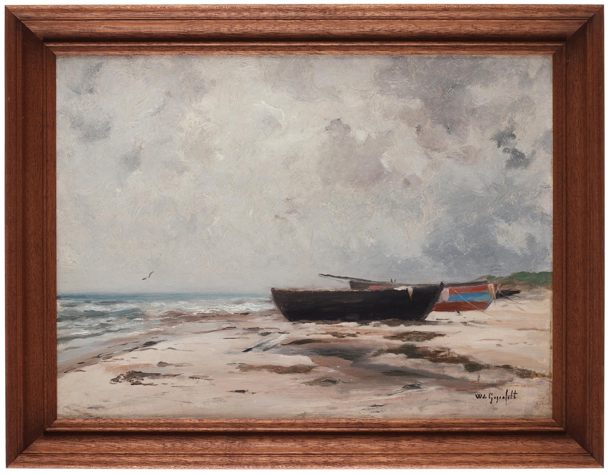 Wilhelm von Gegerfelt, Boats on the beach - Skagen.