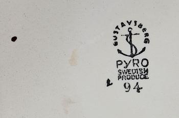 KRYDDHYLLA, flintgods, "Pyro", Wilhelm Kåge för Gustavsberg.