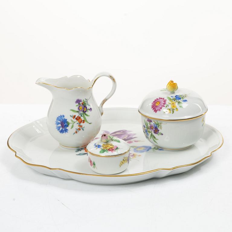 Meissen, An 11 part "Meissen Floral" (Saxon flower) porcelain coffee service, 20th century.