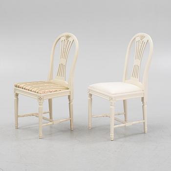 A Gustavian style dining group, mid 20th Century.