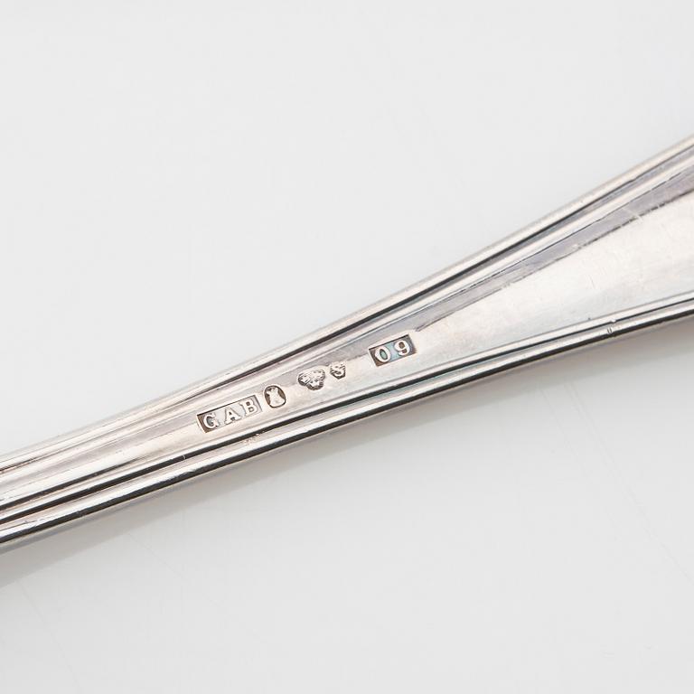 Cutlery 74 pcs "Kungsholm" silver, GAB Stockholm 1957-1966.