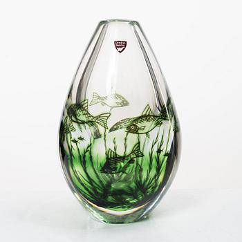 Edward Hald, A 'Fiskgraal' vase, Orrefors.