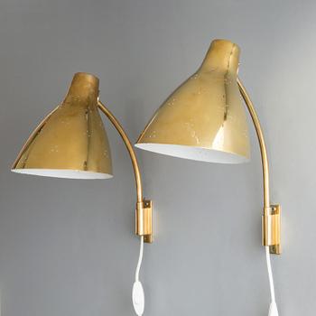 LISA JOHANSSON-PAPE, a pair of mid-20th century '3055' wall lights for Stockmann Orno. Finland.