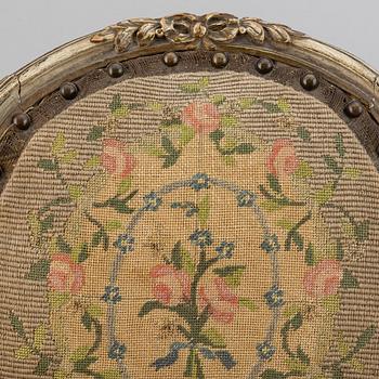 A miniature chair / doll chair, Louis XVI-style, first half of the 20th century.
