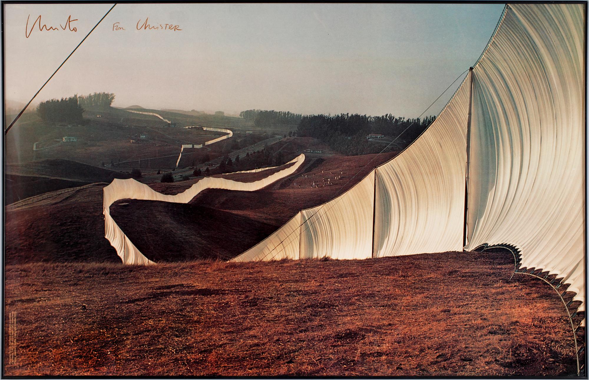 CHRISTO (efter), färgoffset. Sign och med dedikation.