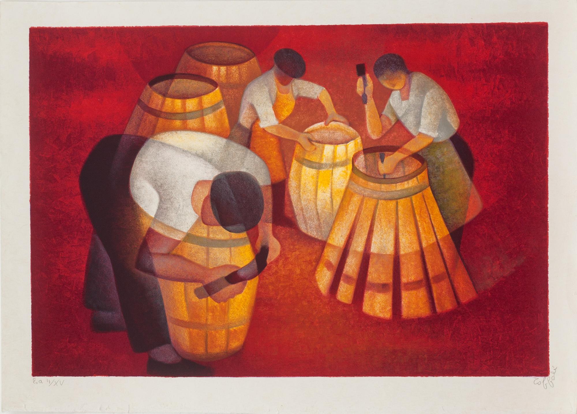 LOUIS TOFFOLI, färglitografier, 4 st, signerade och numrerade.